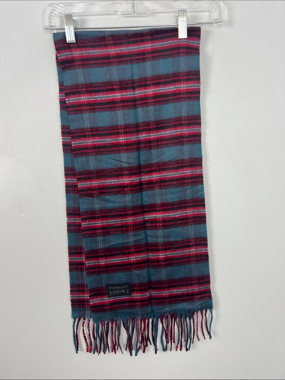 Christian Dior Cashmaire Plaid Scarf